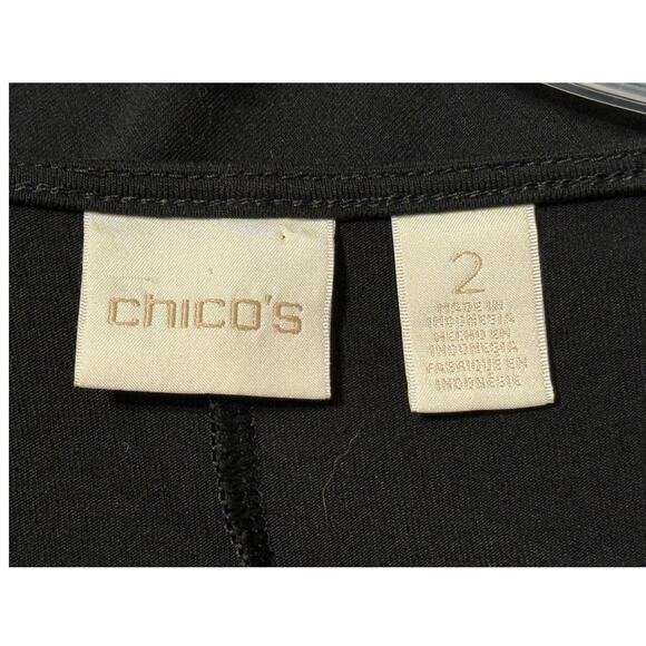 Chico's Black and Plaid Tunic, Size 2 - Picture 5 of 6